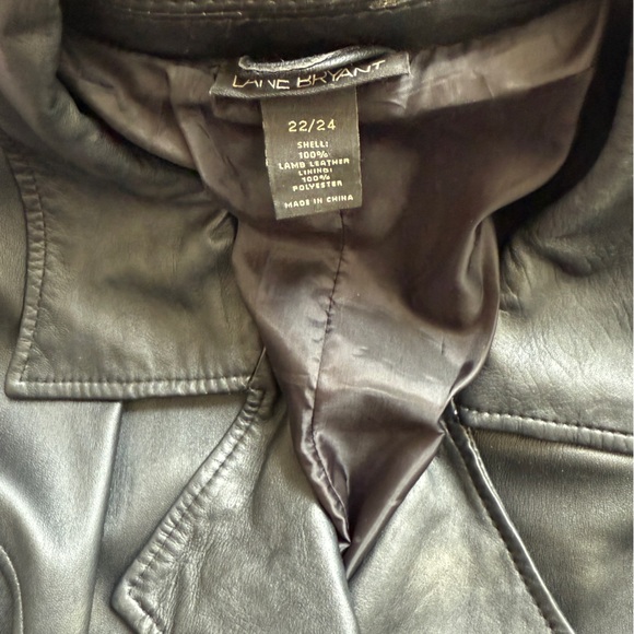 Lane‎ Bryant leather double breasted jacket black - Picture 5 of 8